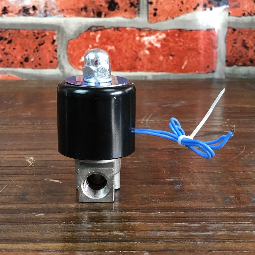 Электрический электромагнитный клапан из нержавеющей стали 304 N/C 12v G1/4'' с