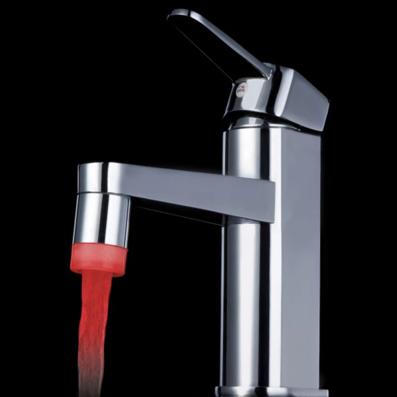 3 вида цветов RGB LED водопроводный кран светящаяся душевая головка для кухни