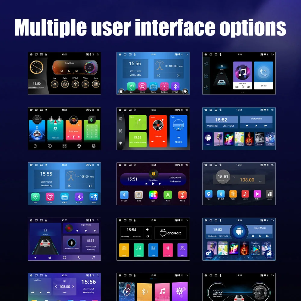 $73.29 ESSGOO 7 inch Car Radio 2 Din Android 11 Autoradio GPS WiFi Bluetooth Stereo FM Radio Mirrorlink Universal Car Multimedia Player