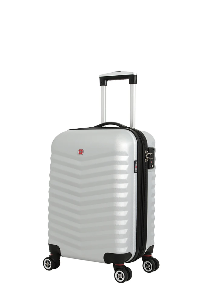 Чемодан малый на колесиках SWISSGEAR FRIBOURG серебристый АБС-пластик 37x23x54см 35 л