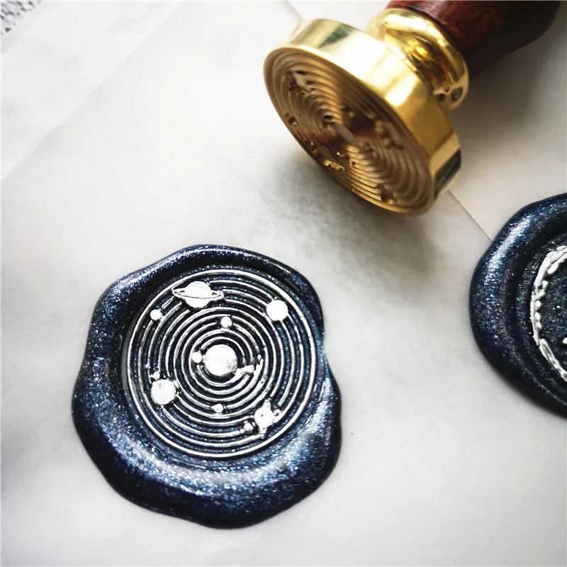 Восковая печать 1 шт. металлическая Вселенная звездное небо Галактика/Свадебная