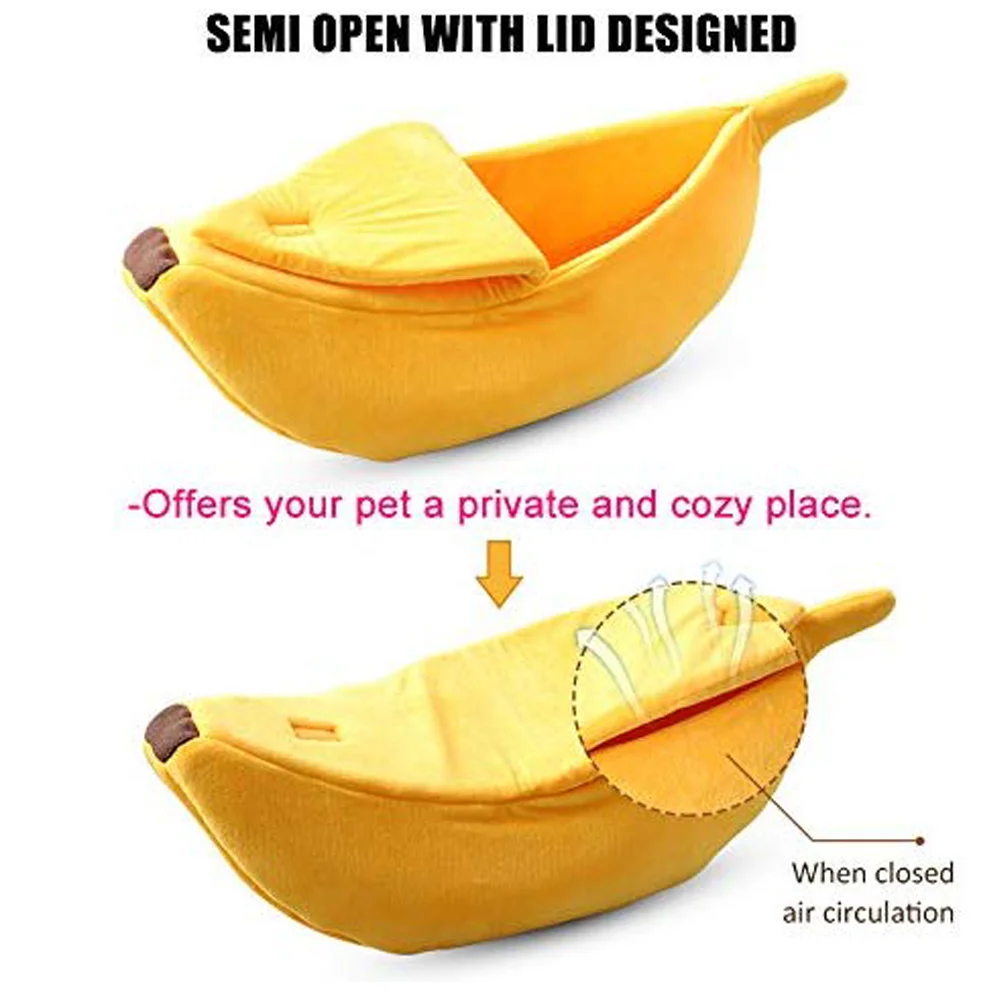 Милый домик для кошки собачка банан кровать питомца мягкая милые товары питомцев
