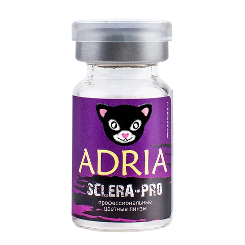 Цветные контактные линзы (1 шт. во флаконе) Adria Scleta Pro, склеральные, карнавальные