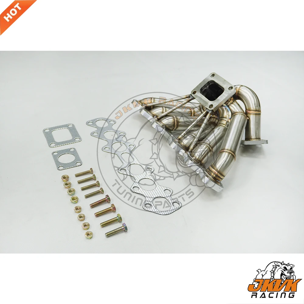 

JKVK RACING T4 3mm Thick Steam Pipe 50mm T38 Wastegate Turbo Manifold For 2JZ-GTE 2JZ GTE Equal Length 1993-1998