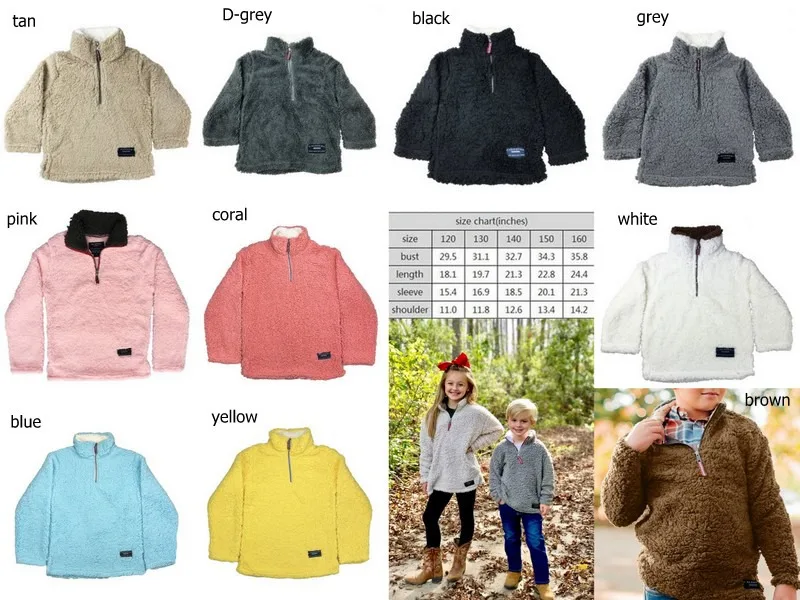 leopard cheetah buffalo plaid patch KIDS SHERPA pullovers boys&girls jackets coats