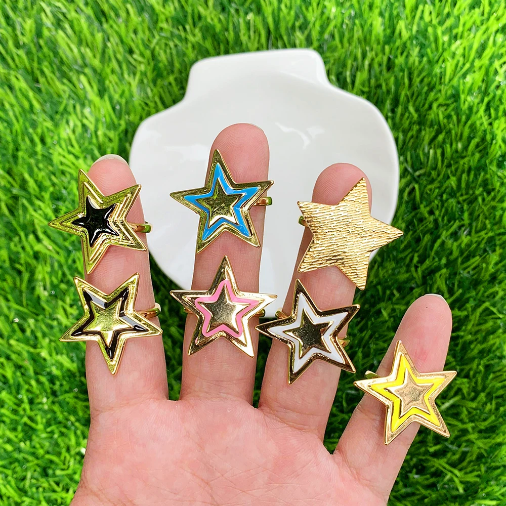 Латунные аксессуары ювелирные изделия оптом форма пентаграммы позолоченное