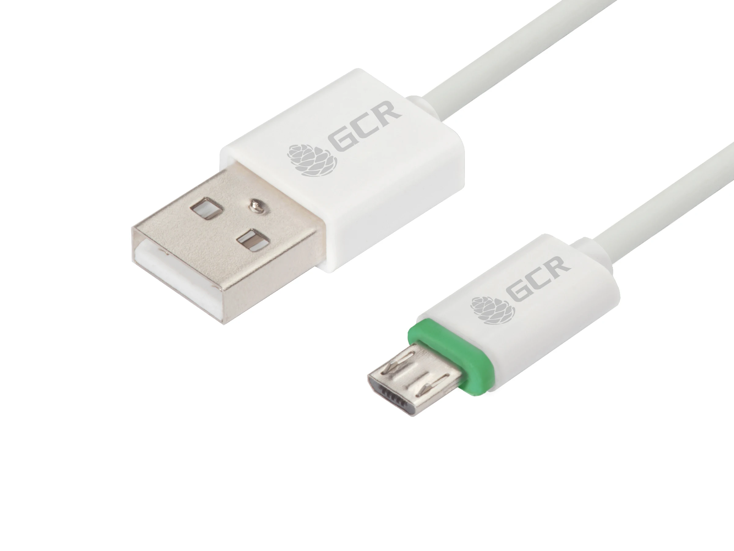 GCR Усиленный кабель для зарядки телефона micro USB 1 m белый поддержка Android быстрая