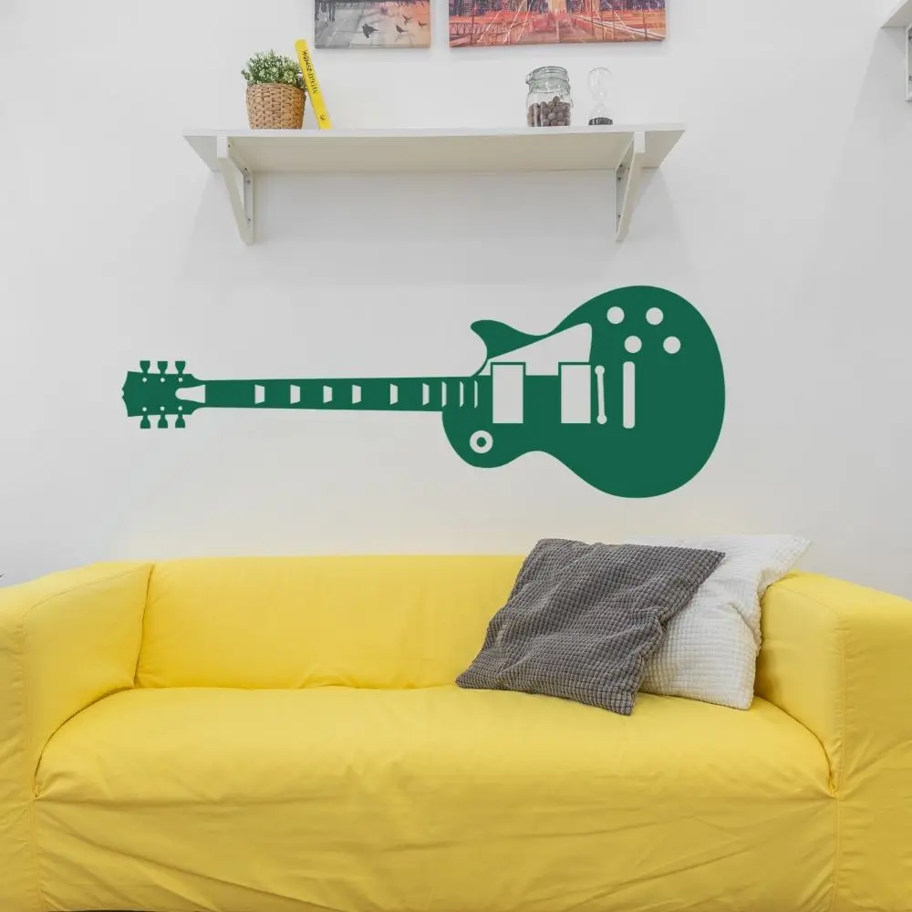 elektrische gitarre instrument vinyl aufkleber wand kunst musik aufkleber für home und musik raum dekoration abnehmbare a002570 free global shipp