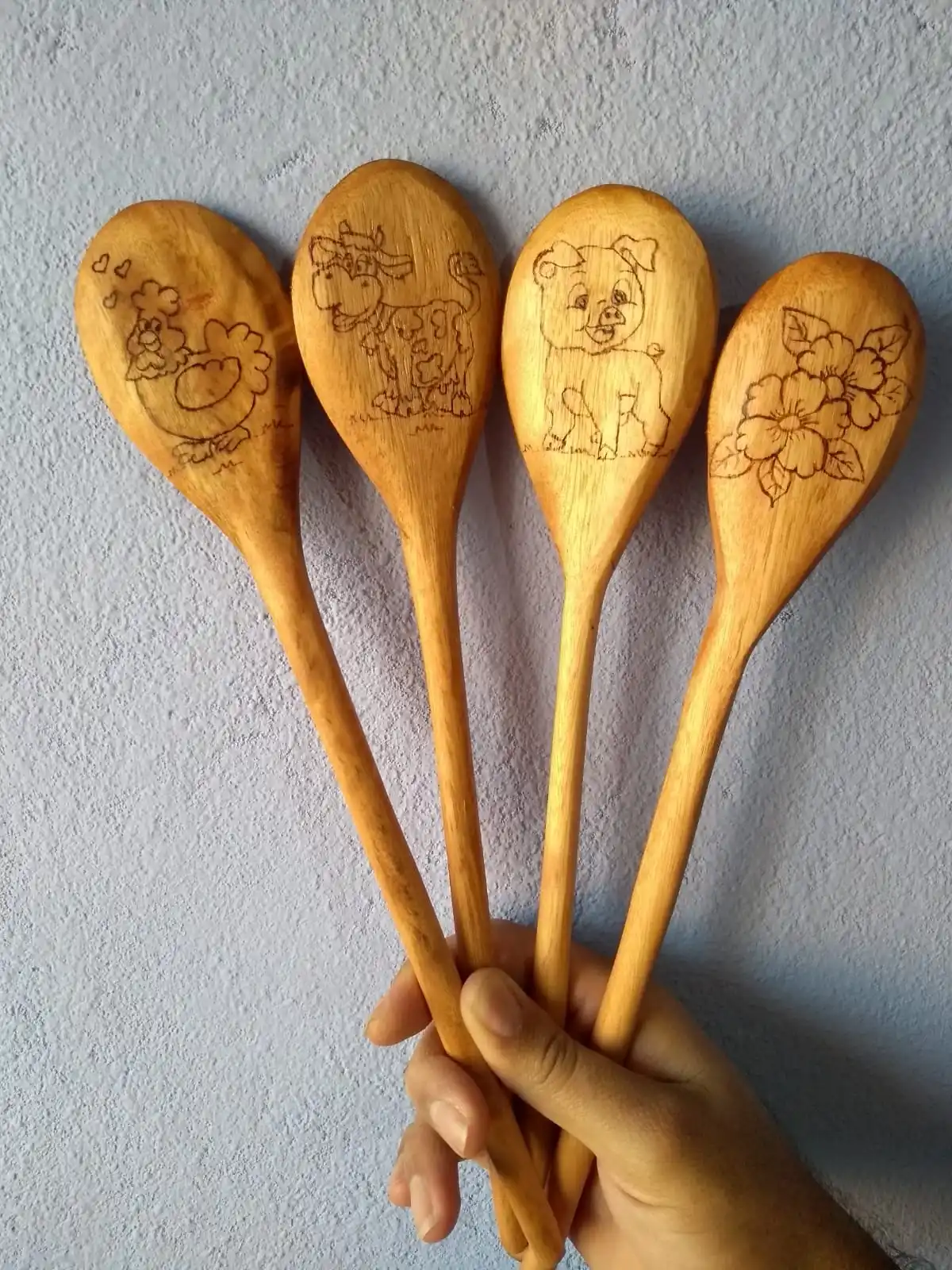 

Colher de Pau Wood personalized customized cooking kitchenware