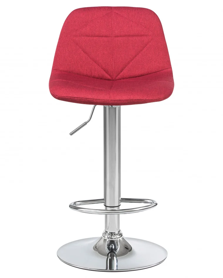 Стул барный DINA цвет сиденья бордовый основания хром |