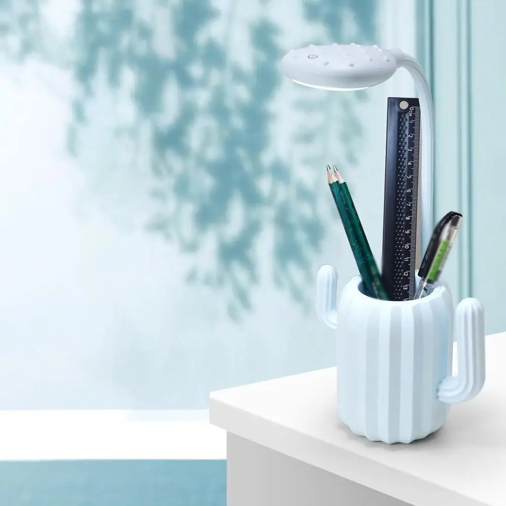 Затемняемая сенсорная Сенсор светодиодный настольная лампа кактус USB