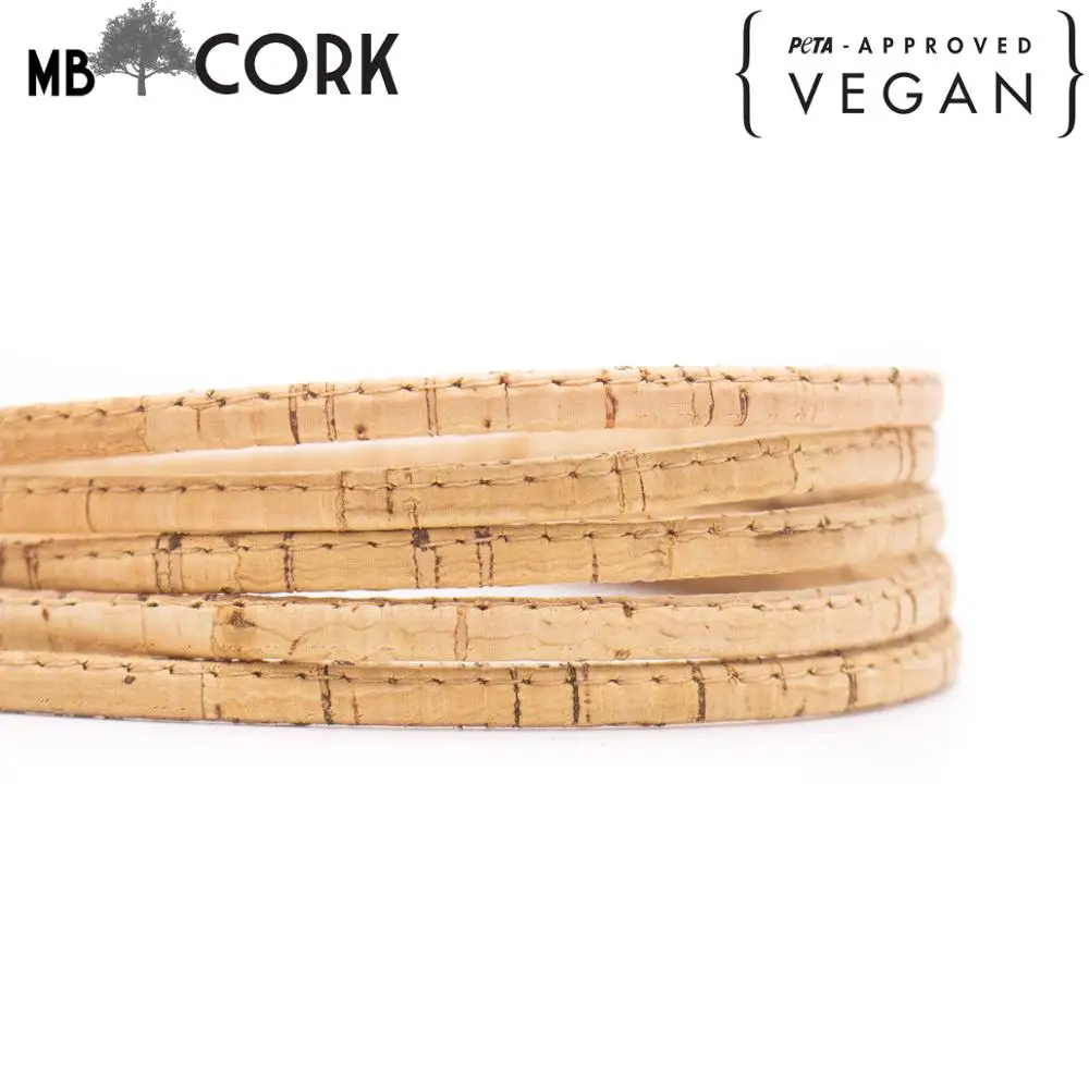 5 мм плоский натуральный пробковый корд португальский Корк оптовая продажа