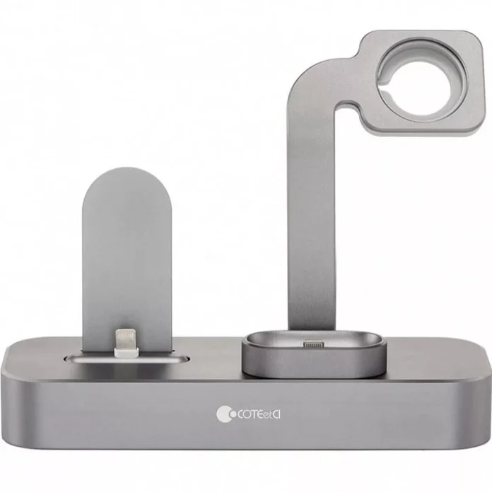 Док-станция COTEetCI Base19 CS7201 для Apple Watch, iPhone, AirPods(Серый