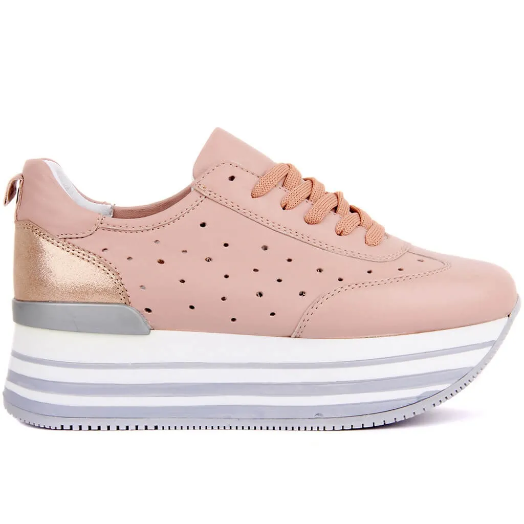Sail Lakers-Leather Women Casual Shoes Breathable Ladies Platform Sneaker Footwear Chaussure Femme | Обувь