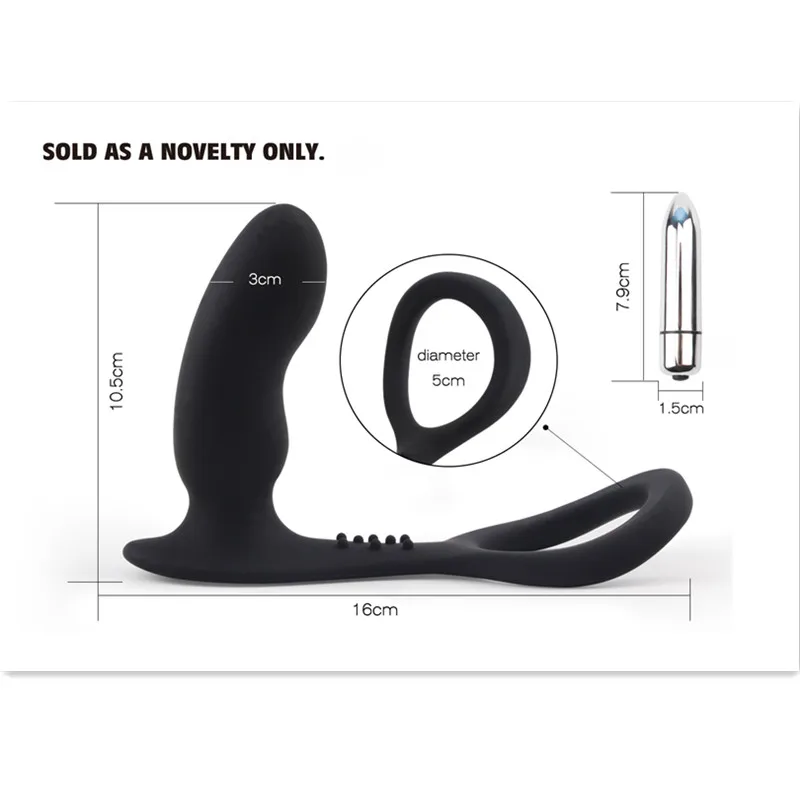 Мощный 7-частотный вибратор пуля для пениса кольцо на пенис Анальная пробка