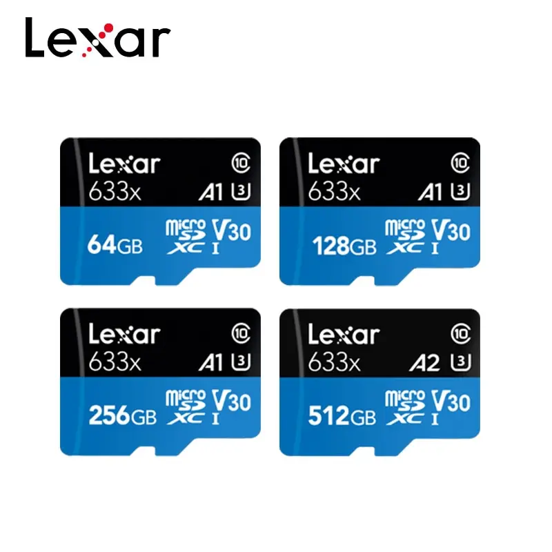 Карта памяти Lexar A2 высокоскоростная карта 512 ГБ 256 128 64 32 TF класс 10 UHS I U3 Micro SD для