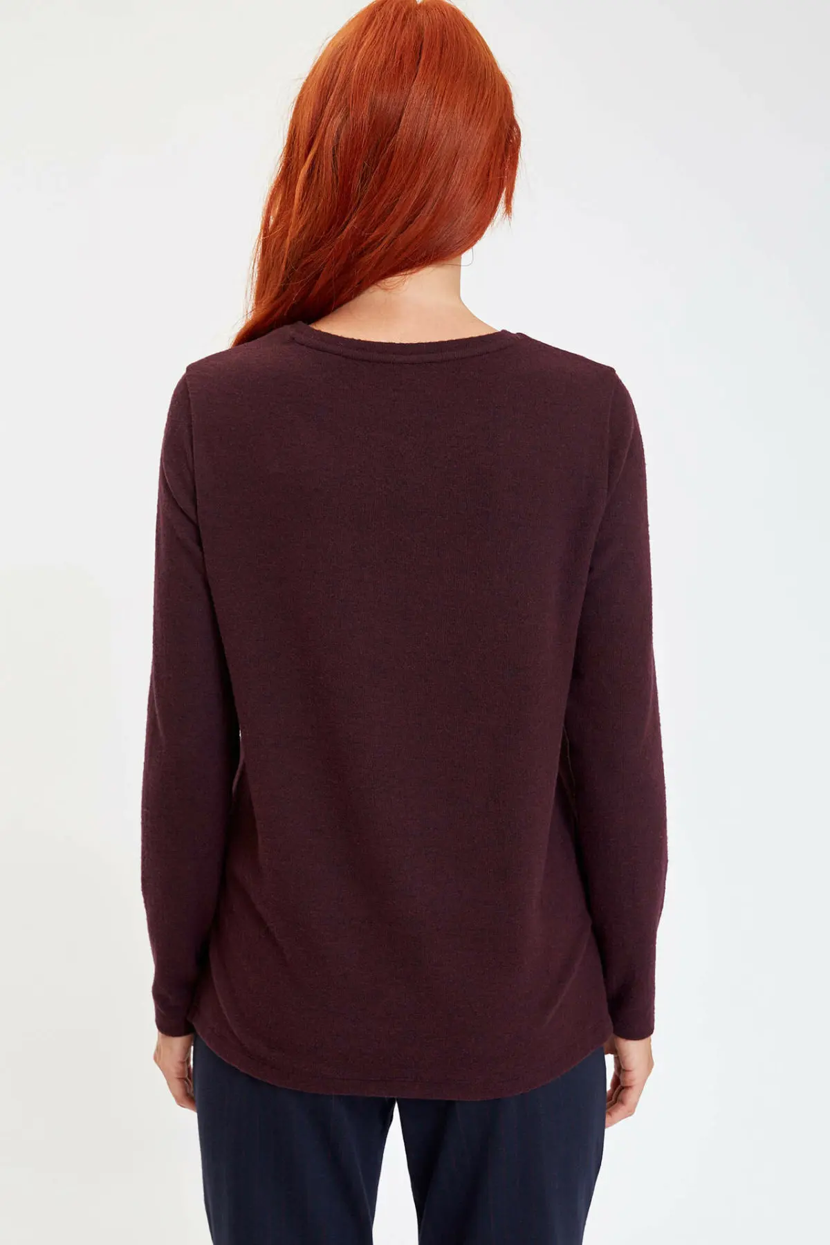 Дефакто женская футболка с длинным рукавом осенние повседневные футболки