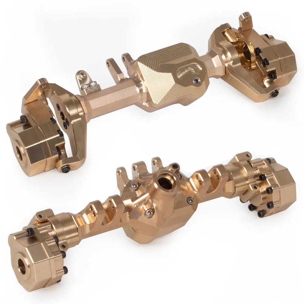 

New Heavy Duty Brass Counter Weight Set Portal Drive Axle Housing Bumper Mount for 1/10 RC Crawler Car TRX4 TRX6 Upgrade