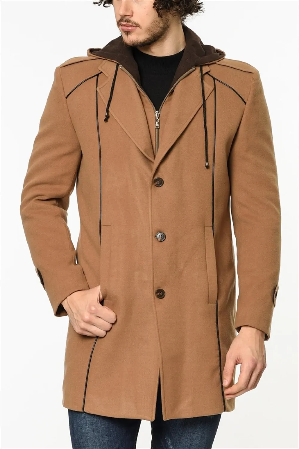 PLT8334 DEWBERRY пальто CAMEL|Мужские пальто| |