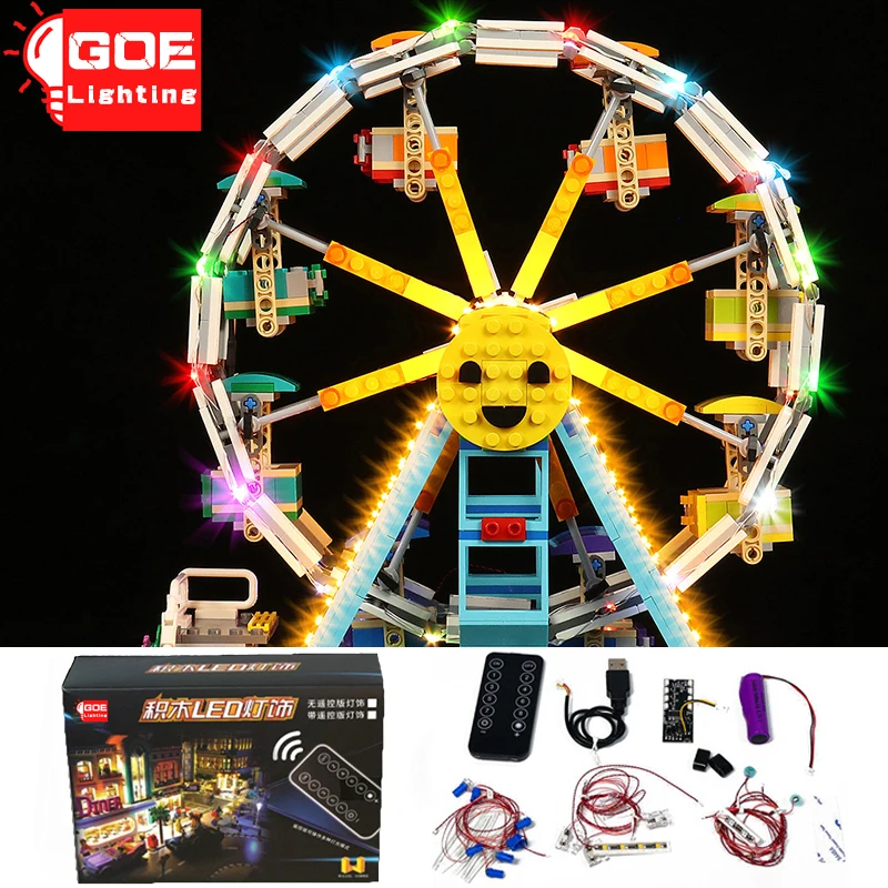 

GOELIGHTING Brand LED Light Up Kit For Lego 31119 For Ferris Wheel Amusement Park Building Blocks Lamp Set Toy(Only Light Group)