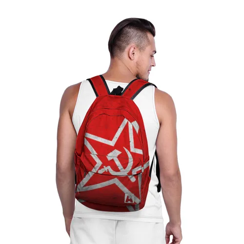 Рюкзак 3D с принтом Флаг СССР для мальчиков и девочек работы в школе путешествий