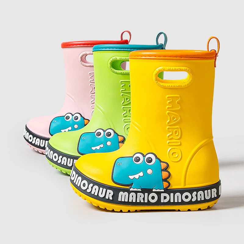 

Cartoon Cute Dinosaur Children Rain Shoes for Boys Girls Waterproof EVA Rubber Non Slip Toddler Kids Rain Boots