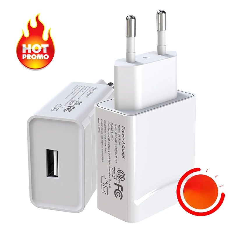 

ETL Certified US Plug 5W Usb Charger Socket Travel Mobile Charger