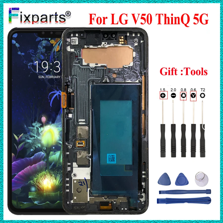 6.4'' Full Tested Super Amoled Lcd Display For LG V50 ThinQ 5 Lcd Display With Touch Screen Digitizer Assembly LM-V500, LM-V500N