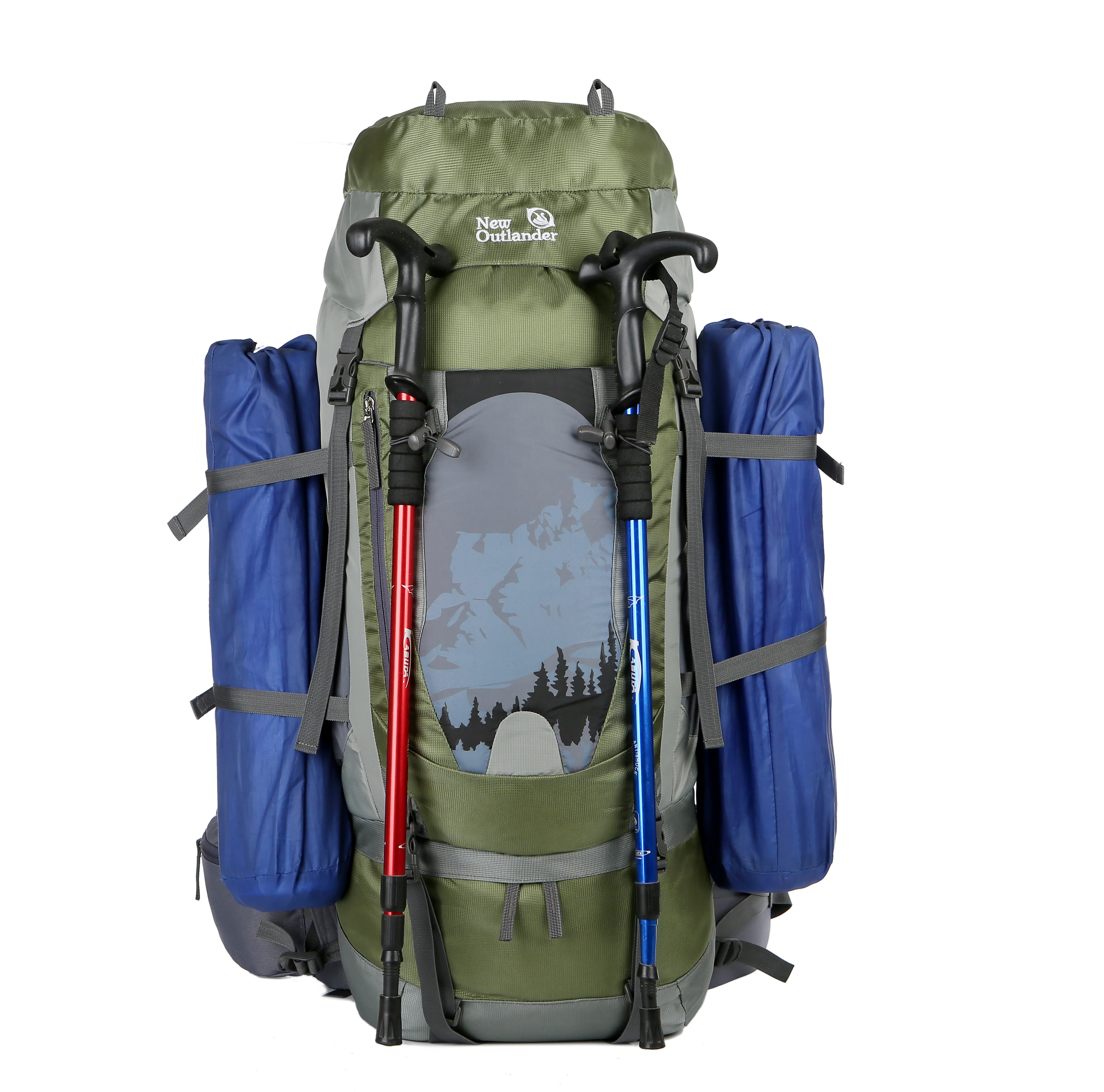 

2021 Camping Hiking Backpacks Big Outdoor Bag Backpack Nylon Superlight Sport Travel Bag Aluminum Alloy Support 80L