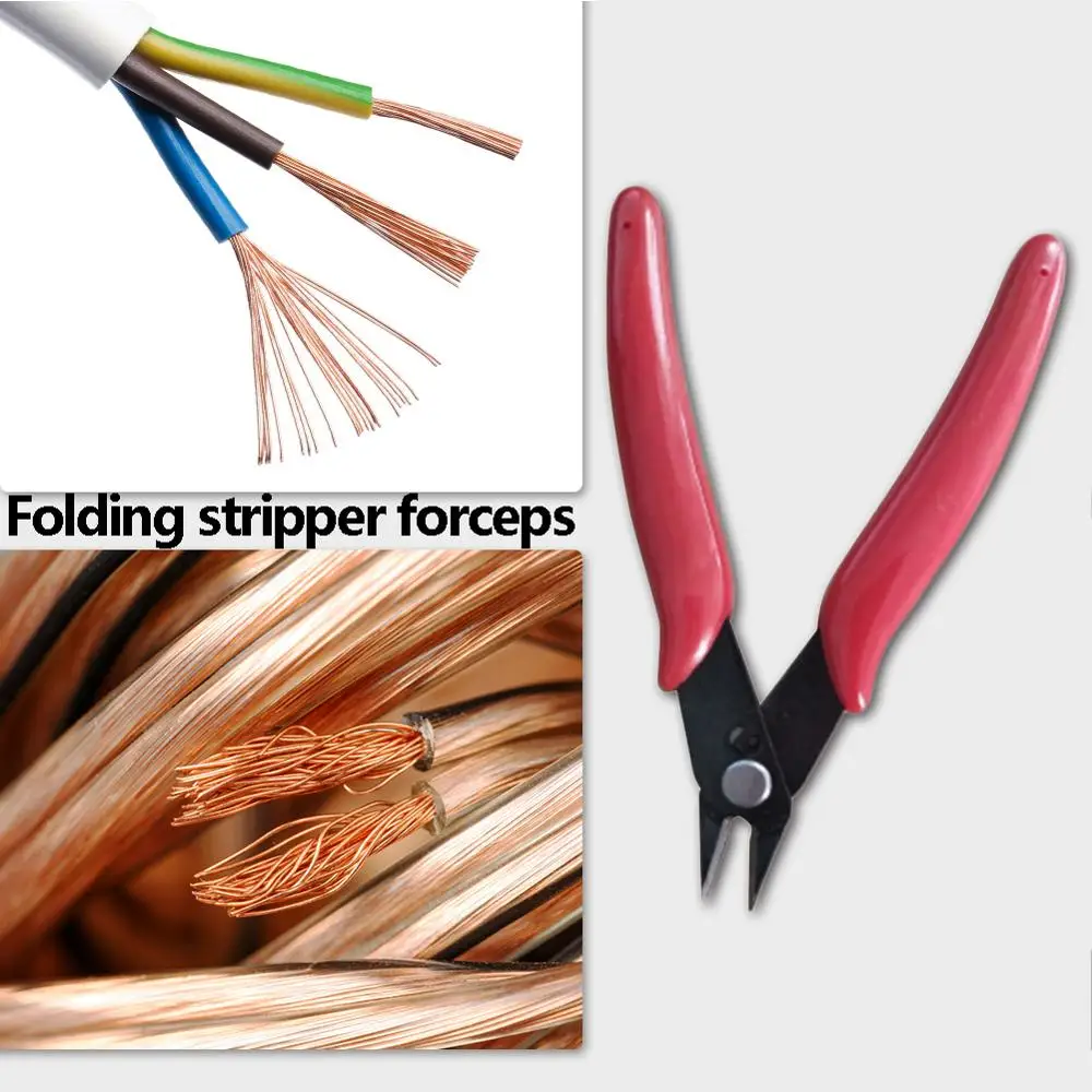 Мини плоскогубцы с ручкой 5 дюймов Электрические для проводов резак боковые