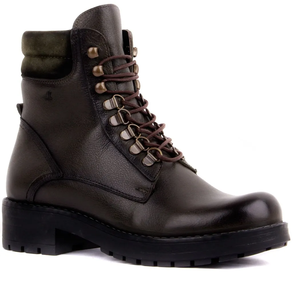 Зеленые женские кожаные сапоги Sail Lakers | Обувь