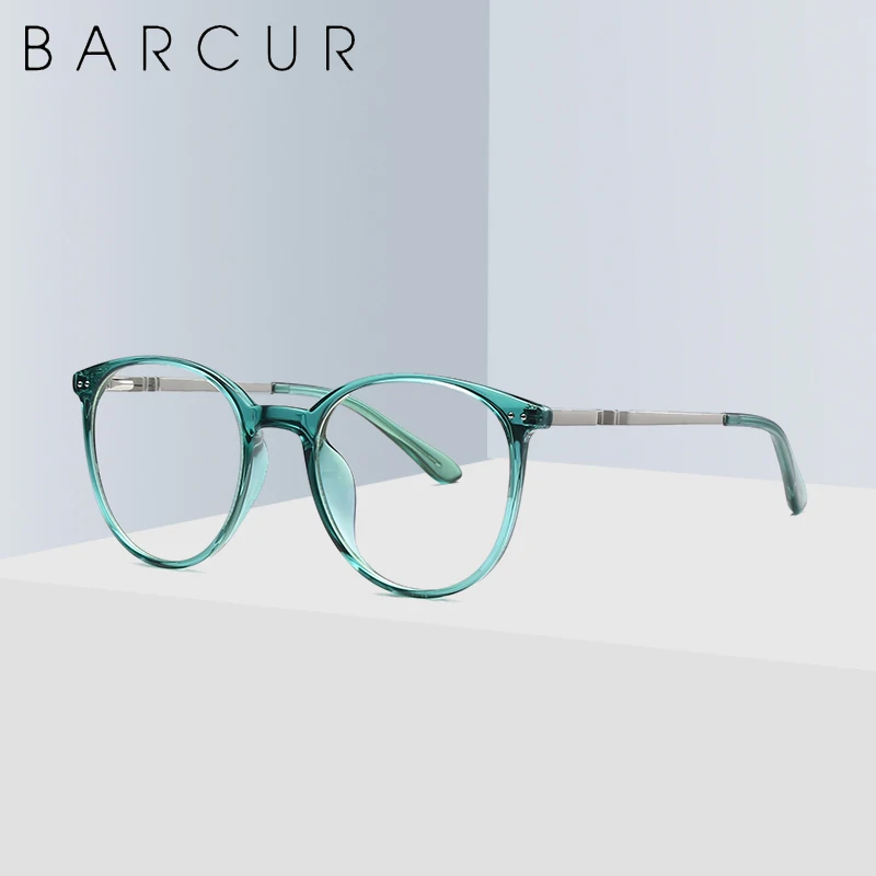 

BARCUR Anti Blue Light Ray Round Lense Sunglasses Reduce Glare Blocking Rays Computer Glasses Women Gaming Study Eye Protection