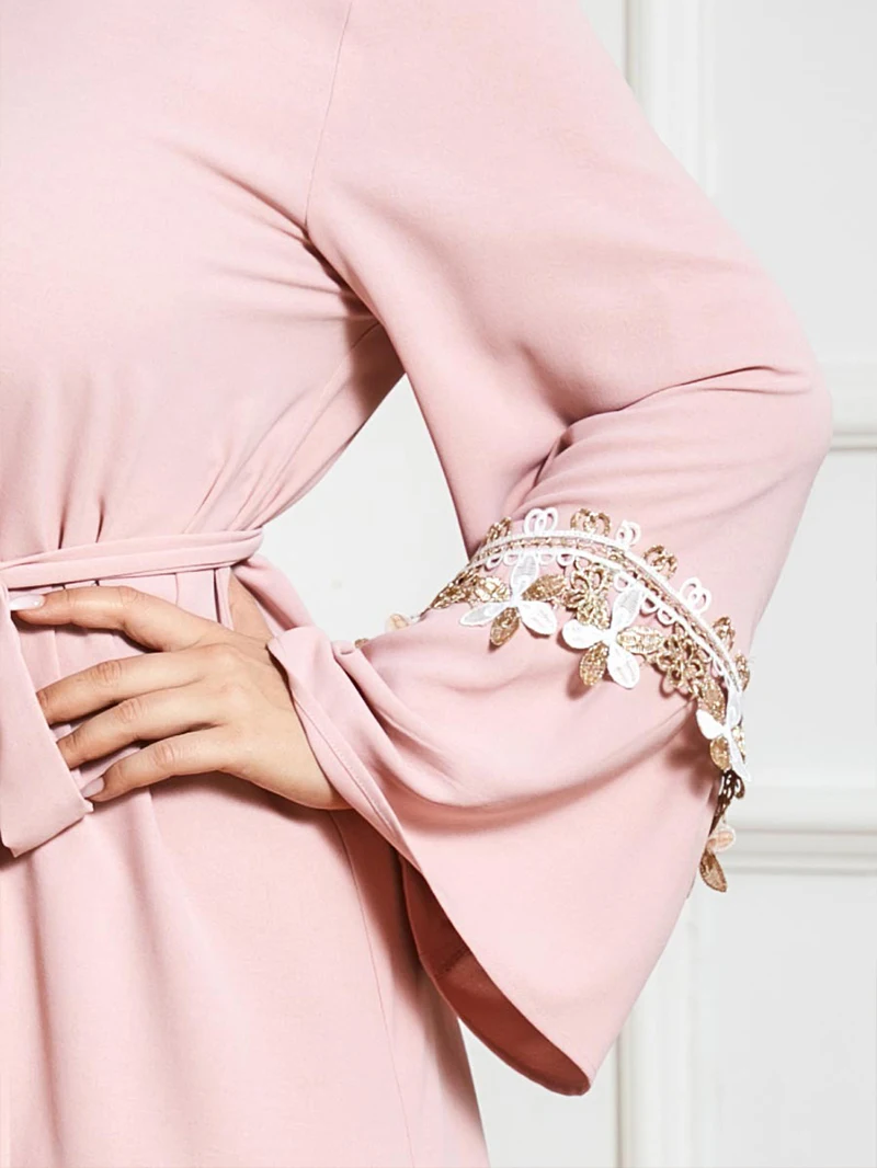 

Embroidered Long Sleeve Fashion Casual Long Dress