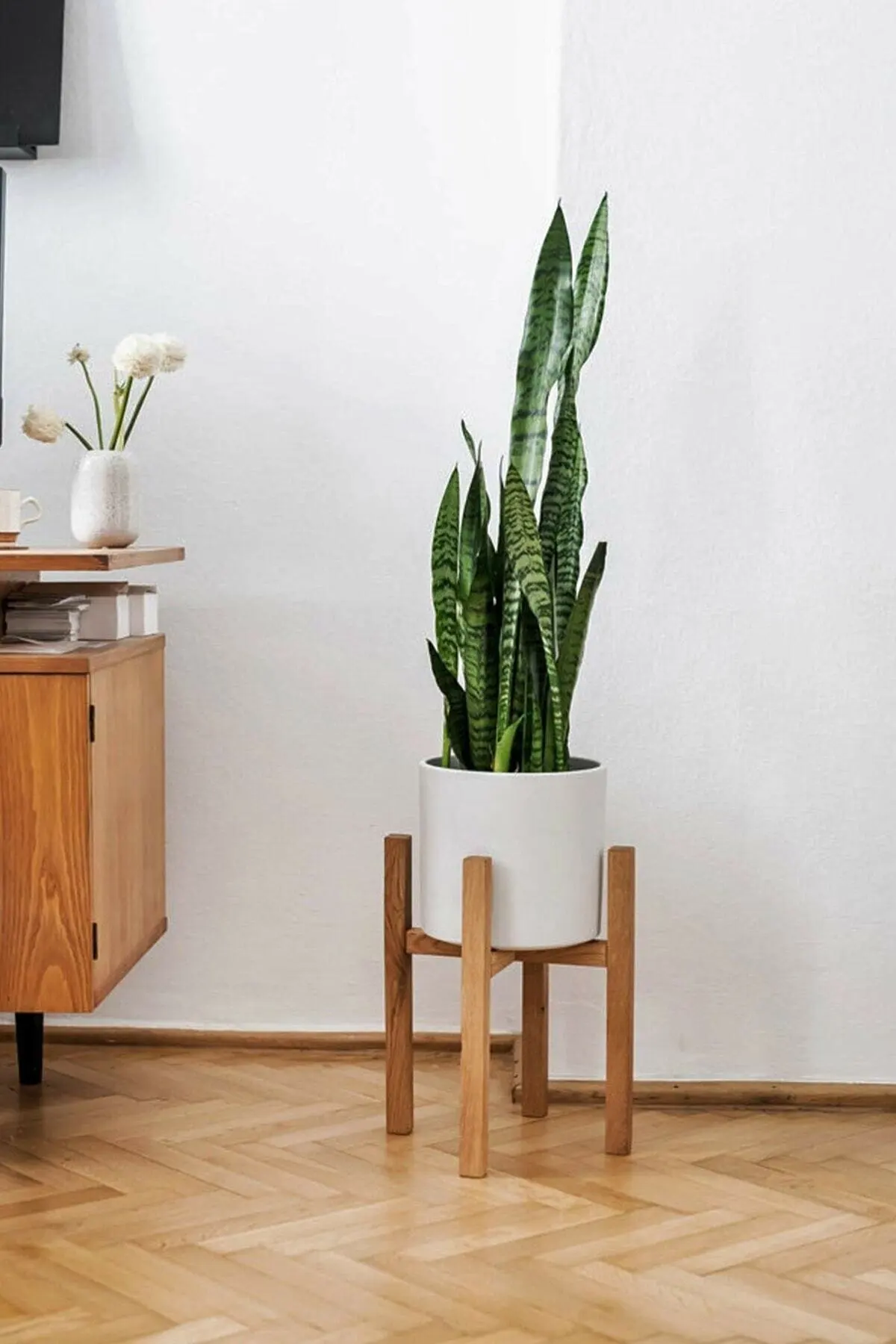 

Natural Wood Stylish Flower Pot Solid Wood Flower Pot Kitchen Bathroom Balcony Living Room Office 2021
