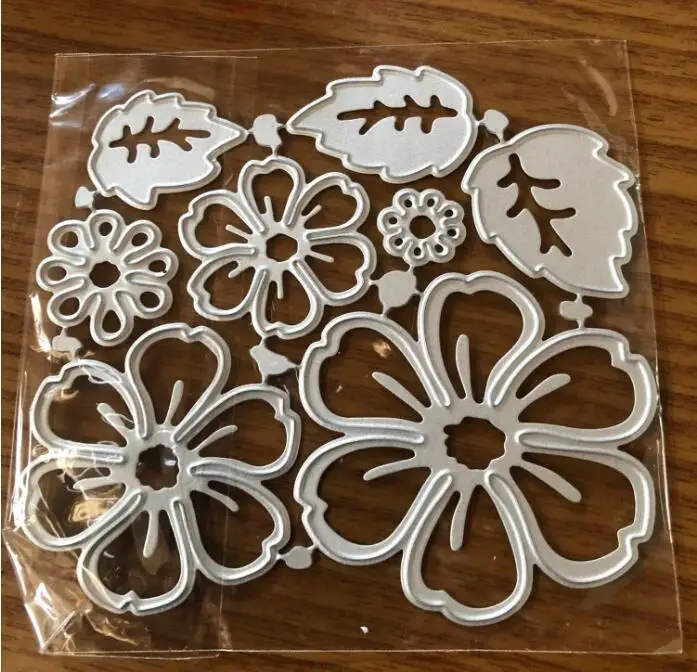 8 шт. трафареты для высечки цветов и листьев скрапбукинга | Дом сад