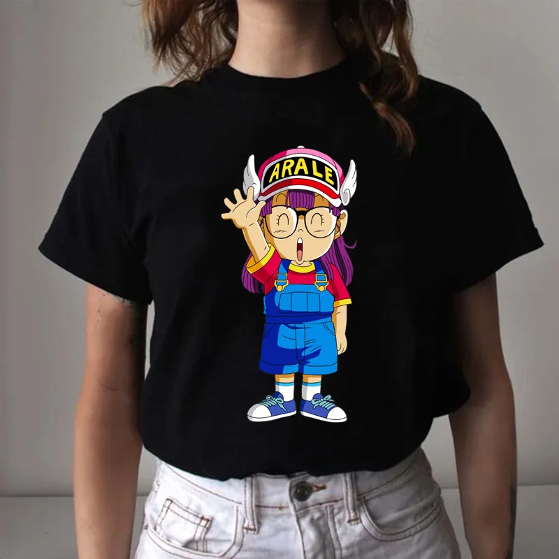 

New summer Arale Print cute cartoon t shirt women's casual cotton short sleeve Tops fashion t-shirt Ladies graphic clothing Tees