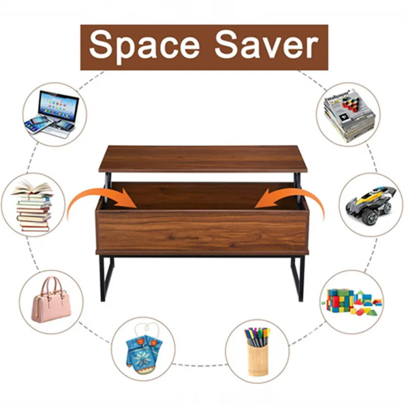 Гостиная Экономия пространства Лифт топ журнальный столик обеденный стол