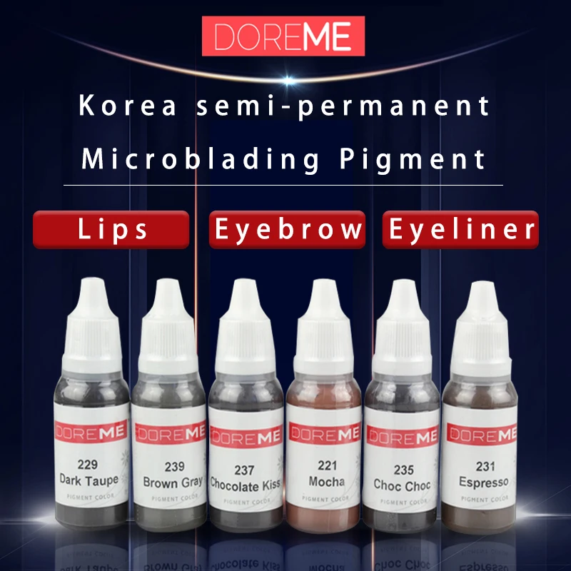 DOREME 반영구색소 полу Перманентный макияж бровей чернил средства ухода за губами