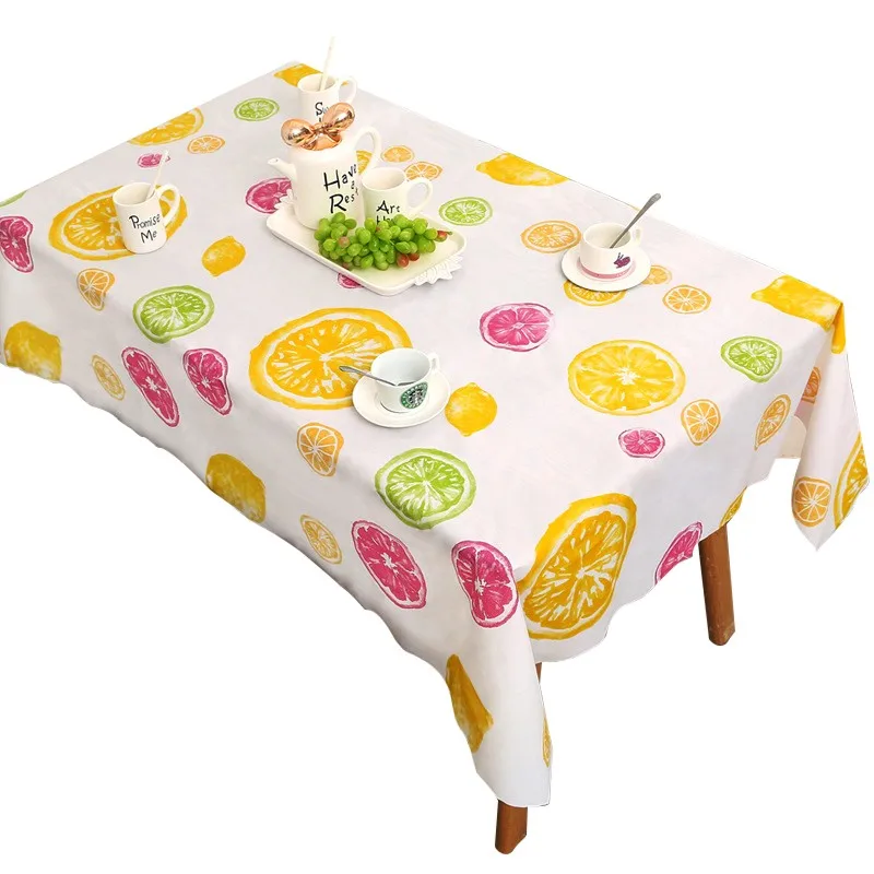 

New Nordic PVC Waterproof Oil-Proof Tablecloth Non-Slip Dustproof Washable Household Decor Table Cloth Outdoor Picnic Table Mat