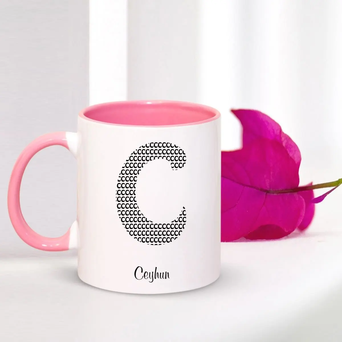 

Personalized Letter C Is Pink Mug Cup