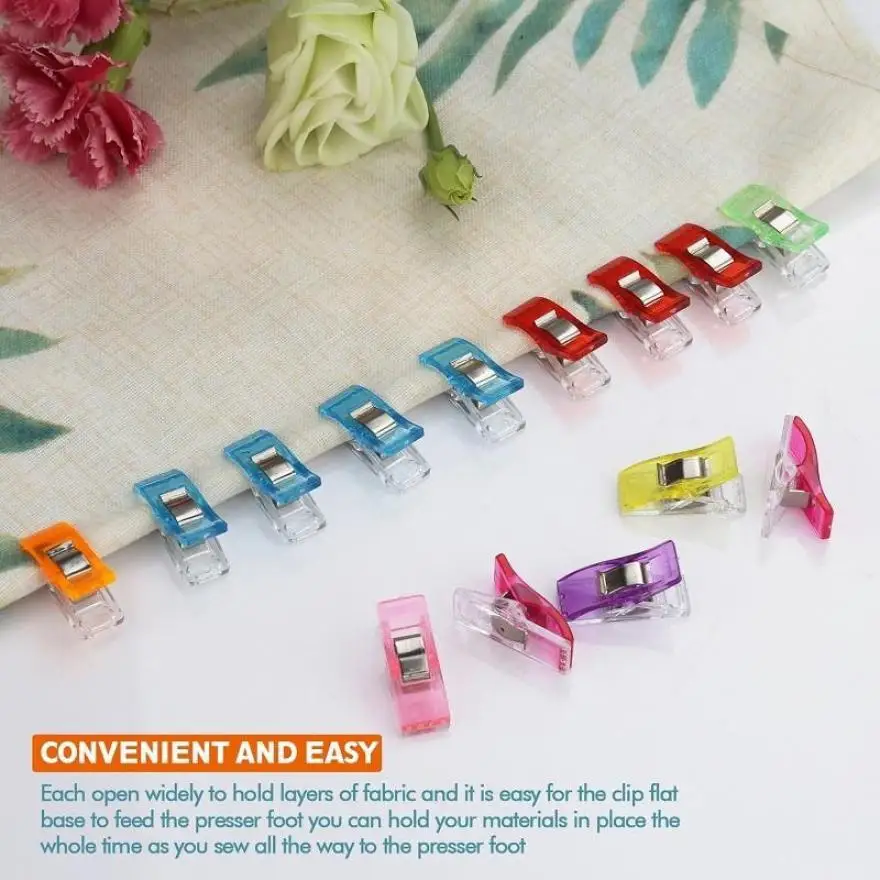

10/20/50PCS Sewing Clips Plastic Clamps Quilting Crafting Crocheting Knitting Safety Clips Assorted Colors Binding Clips Paper