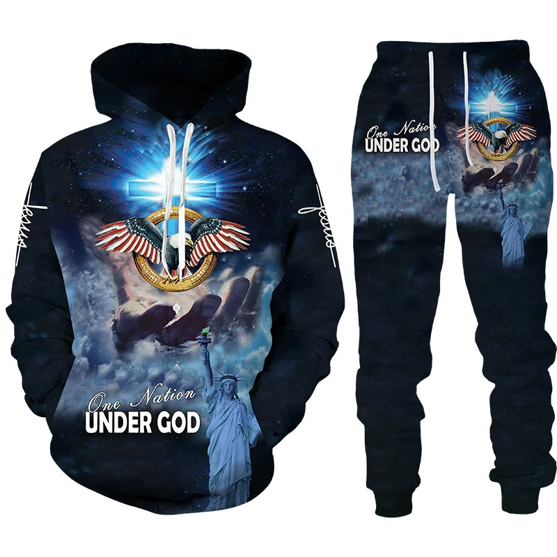 

New American Flag 3d Printed Hoodies Pants 2pc Sets Italy Mexico National Elements Print Hoodies Suit Fashion Unisex Men's Suits