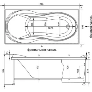 Acrylic bath Aquanet Grenada 180x90 with frame no hydromassage (205493) For bathroom Bathtubs Whirlpools Fixture Home Improvement |