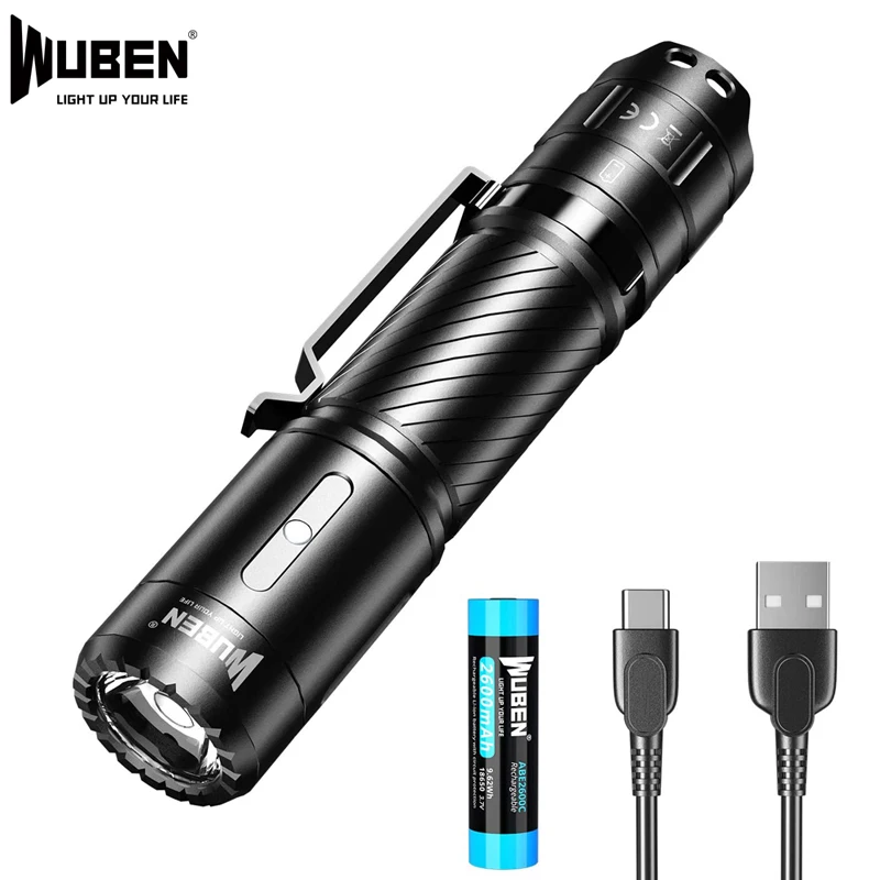 Светодиодный фонарик WUBEN C3 USB C перезаряжаемый фонарь 1200 лм IP68 водонепроницаемый