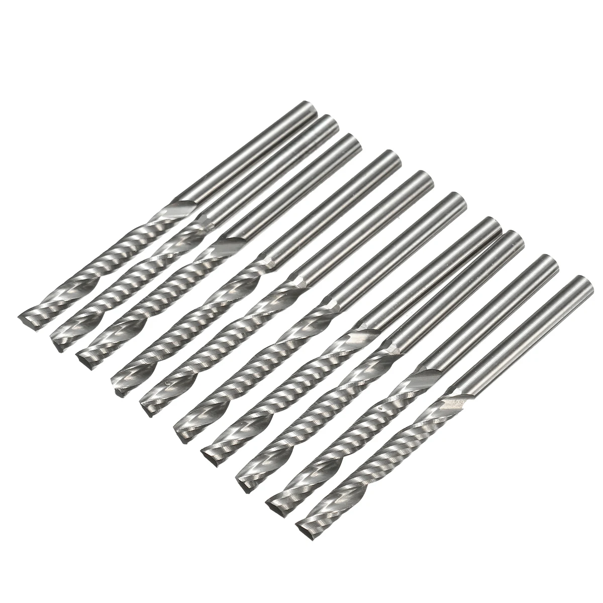 

DB-M7 10pcs 1/8 Inch Shank End Mill Cutter 1 Flute Carbide Spiral Milling Cutter
