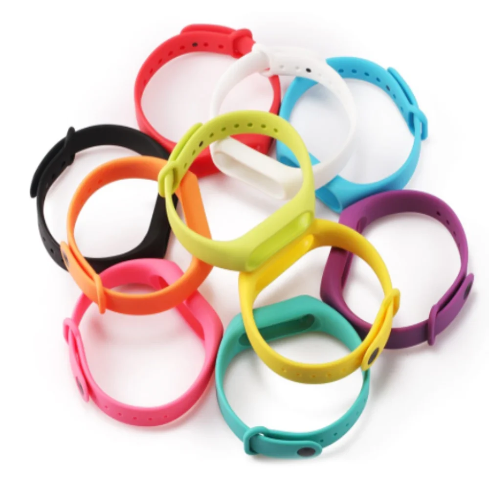 Ремешок силиконовый Xiaomi Mi band 2 3 4 5 6 7 сменный браслет для смарт-часов