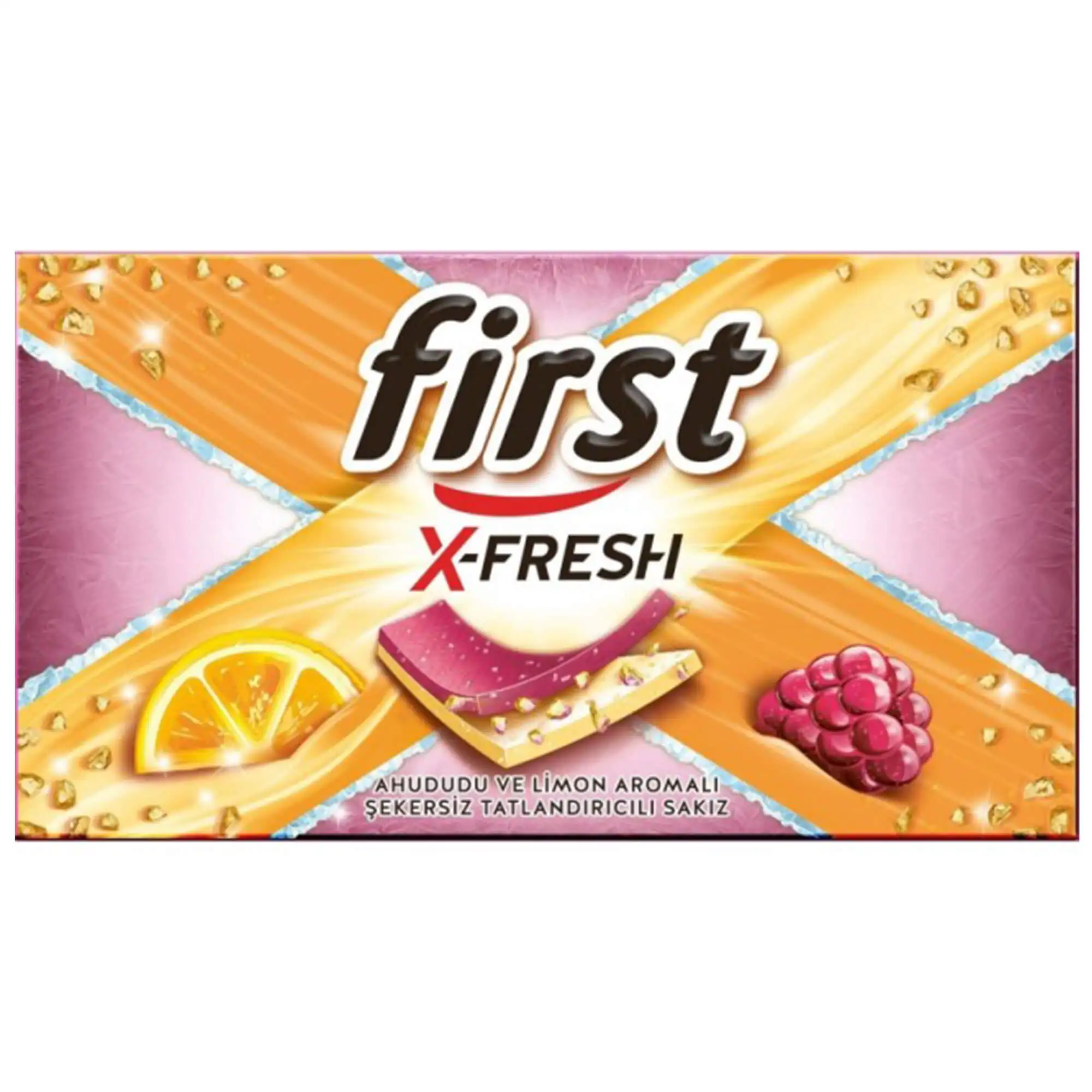 

Первая X-Fresh Малина и лимонная Ароматизированная жвачка 27 г