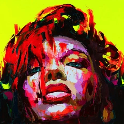 

Hand Painted Francoise Nielly Woman Canvas Painting Palette Knife Face Oil Painting Wall Art for Living Room Caudros Decoracion