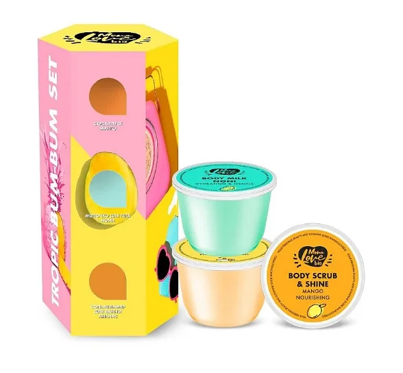 BISOU MonoLove Bio ПН TROPIC BUM-BUM (Скраб-блеск д/тела Питательный 150г+Молочко Увлажнение и