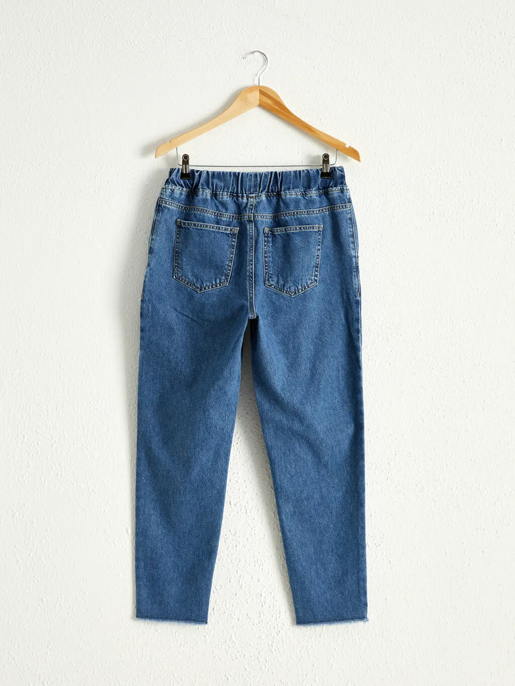 

YEN SEZON 2021 Beli Lastikli Harem Jean Pantolon Kot kadn rahat Harem kot Streetwear kot pantolon